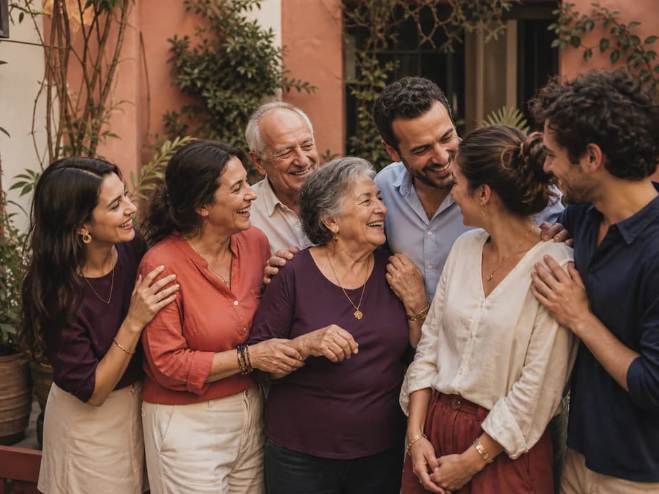 Familia reunida en una celebración